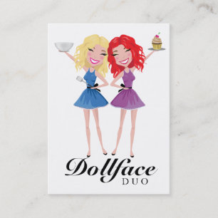 311 Dollface Duo Blonde Red Hair-Affärskort Visitkort
