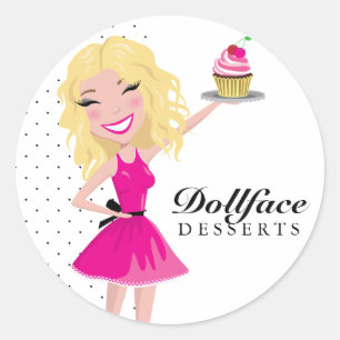 311 Dollface efterrätter Blondie Runt Klistermärke