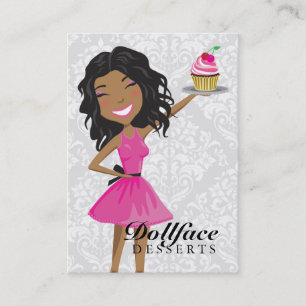 311 Dollface efterrättshock rosa Ebonie Visitkort