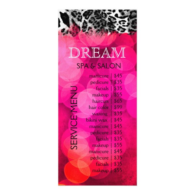311 Dream i Ljus i Rosa Leopard Reklamkort (Framsidan)