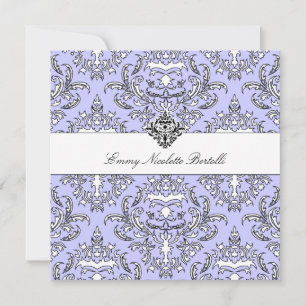 311-Emmy Perry Winkle Damask-inbjudan Inbjudningar