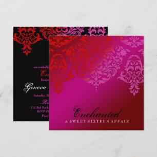 311 Enchanted Mon Cherie Damask Metallic Papprare Inbjudningar