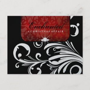311-Enchanted Red Swanky Swirls OSA kort Metallic