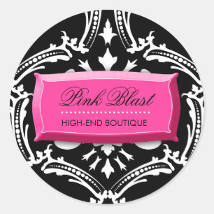 311-Exqusite Rosa Blast #2 Damask Stickers Runt Klistermärke