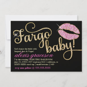 311 Fargo Baby Glitzy Kiss Metallic Inbjudningar