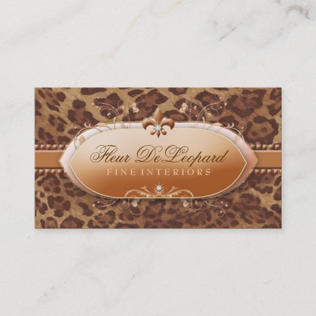 311 Fleur De Leopard med diamanter Visitkort (Framsida)