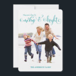 311 Fotokort för merry- och ljusblå Helgdag Julkort<br><div class="desc">Design av Jill McAmis © 2013.</div>