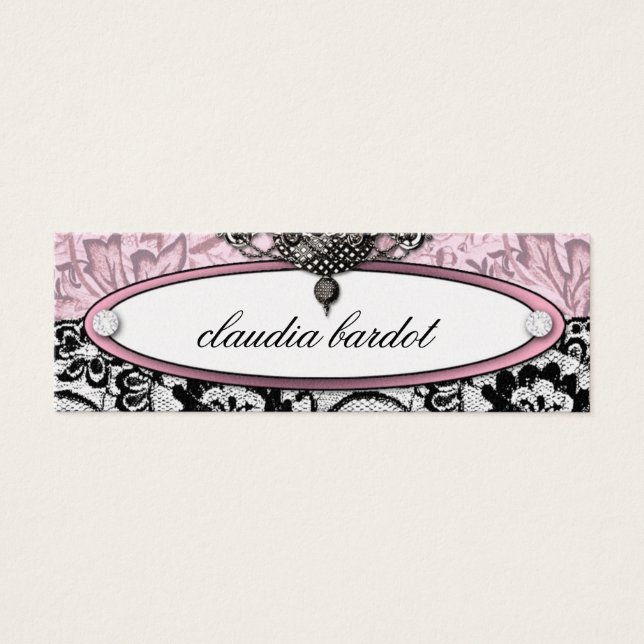 311 Frenchie Budoir | Rosa av Vintage Litet Visitkort (Framsidan)
