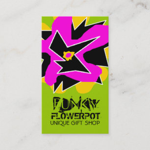 311-FUNKY GRÖNT för BLOMMA Visitkort