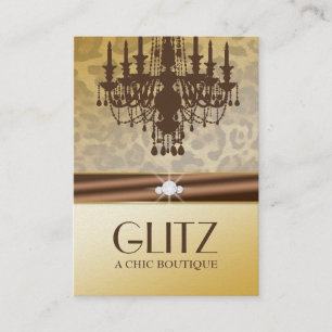 311-Glitz Boutique - Leoparddiamantchoklad Visitkort