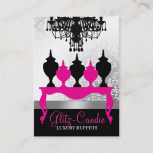 311 Glitzie Candie Rosa Bord Visitkort