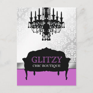 311 Glitzy Chic Boutique Lila Postcard Vykort