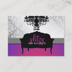 311 Glitzy Chic Boutique Lila Radiance Visitkort
