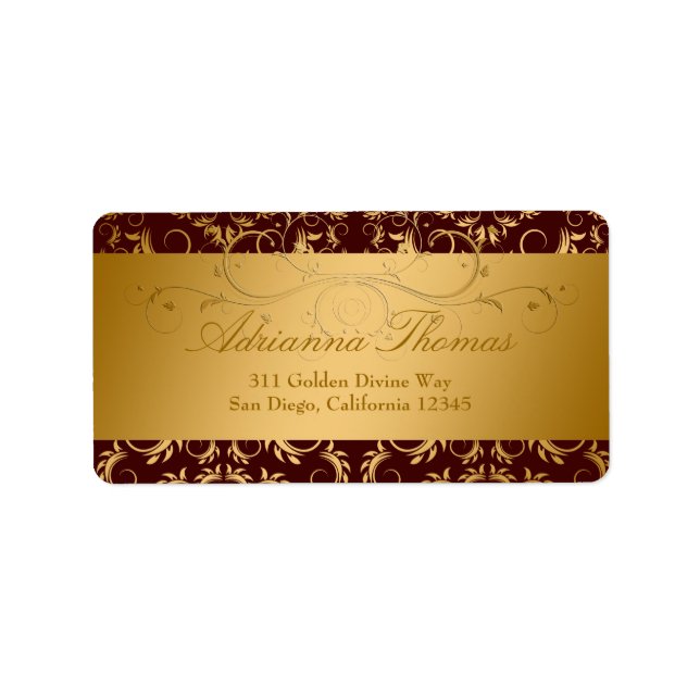 311-Golden Divine Chocolate Adressetikett (Framsidan)