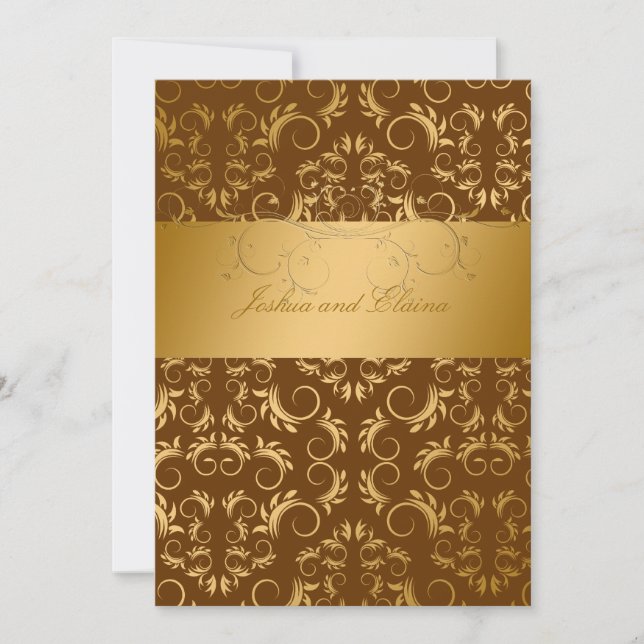 311-Golden diVine| Choklad Inbjudningar (Framsida)