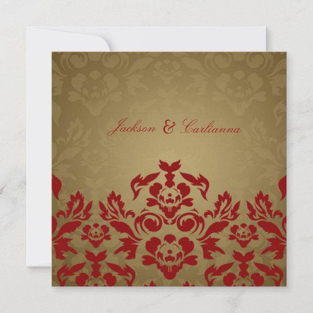  311-Golden Flame Square Inbjudan (Framsida)