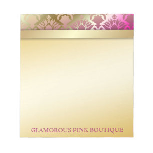 311 Golden Rosa Damask Anteckningsblock