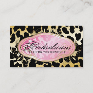 311 guld- Leopardfläckar för Bodacious Boutique Visitkort