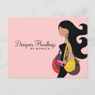 311-Handbag Party Postcard Money-Grönt Inbjudan Vykort