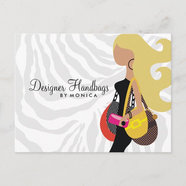 311-Handbag Party-vykort Inbjudan Vykort (Framsida)