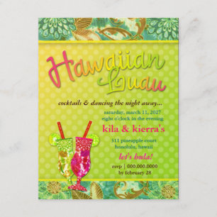 311 hawaiibo Luau Inbjudningar