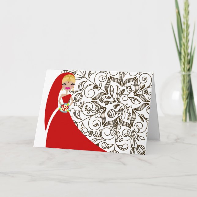 311 Henna Version 2 Updo Blonde India Inbjudan (Framsida)