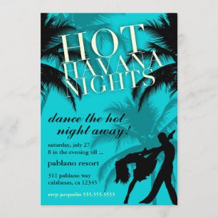 311 Hett Havanna Nights Aqua Black Inbjudan
