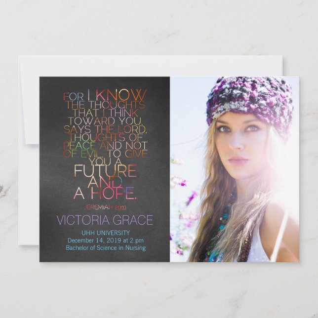 311 Jeremiah 29:11 Studenten Annoucement Meddelande (Framsida)