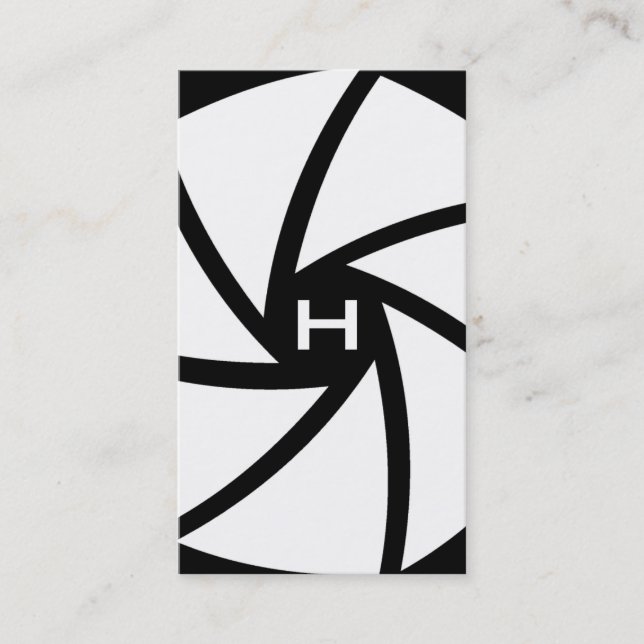 311-KAMERA-REDO | SVART OCH VITT VISITKORT (Framsida)