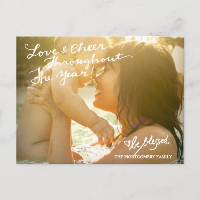 311 Kärlek-chassi, handskrivet julvykort Helg Vykort (Framsida)