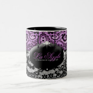 311-Lace De Luxe - Violet Två-Tonad Mugg
