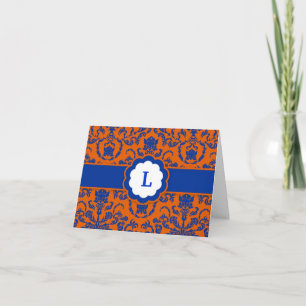 311-Lauren Damask Royal Blue Tack Kort