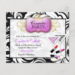 311-lavish Lila Plate Cosmetic Party Flygblad