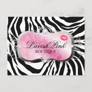 311 Lavish Rosa Platter Swirls & Läppar Postcard Vykort