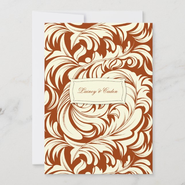 311-Lavishly Lainey Burnt Sienna Inbjudan (Framsida)