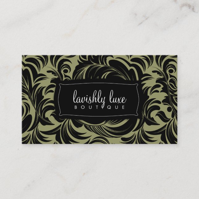 311 Lavishly Lainey svart & vis visitkort (Framsida)