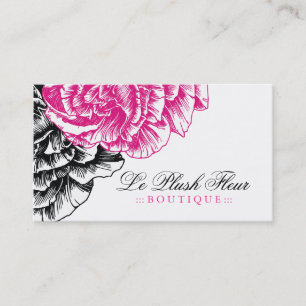 311-Le flott Fleur - shock rosa & svart Visitkort