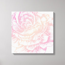 311 Le Plush Fleur Creamy Rosa Canvastryck