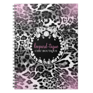 311 Leopard-Tique Rosa Fade Anteckningsbok