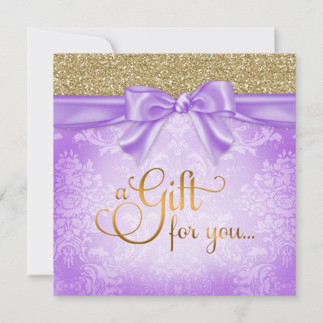 311 Lila Faux Glitter Gift Certificate (Framsida)