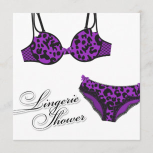 311 Lila Leopard Lingerie Set Inbjudningar