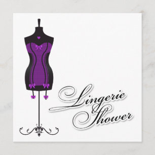 311-Lila Lingerie Mannequin Inbjudningar