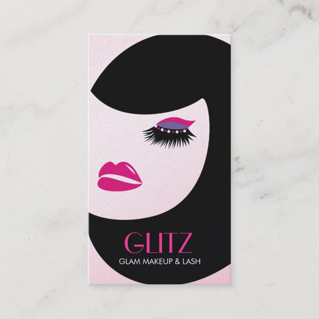 311 lilor för shock rosa för GlitzsnärtMakeup Tidsbeställning Kort (Framsida)