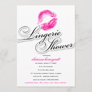311-Lingerie dusch - rosakyssar Inbjudningar