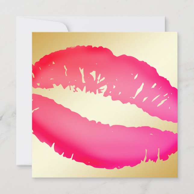 311-Lingerie Kisses| Guld Inbjudningar (Framsida)