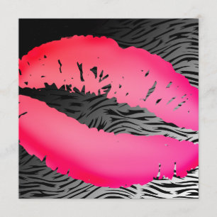 311-Lipstick kysser   höftsebra Inbjudningar