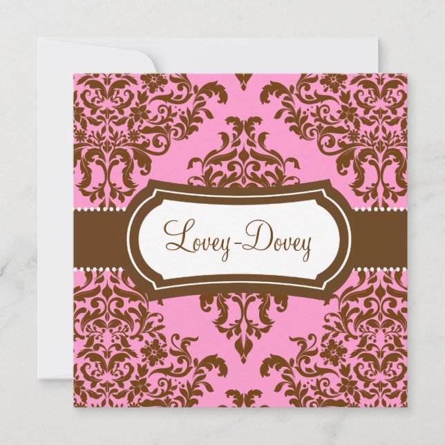 311 Lovey Dovey Damask Gift Certificate Rosa Choco (Framsida)