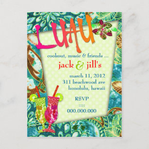 311 LUSCIOUS LUAU-INVITATION INBJUDAN VYKORT