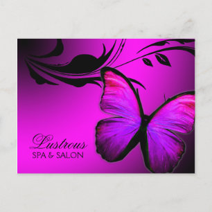 311 Lustrous Butterfly Rosa Lila Vykort