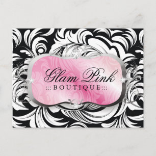 311 Lyxig Rosa Fat Silver vykort